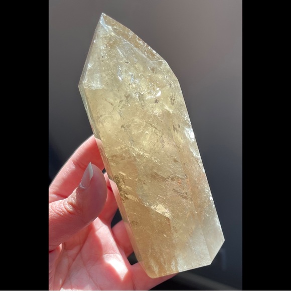 (GIFTED)🌜🌟 OOAK Moon & Star Champagne Brazilian Citrine Tower - Picture 8 of 14